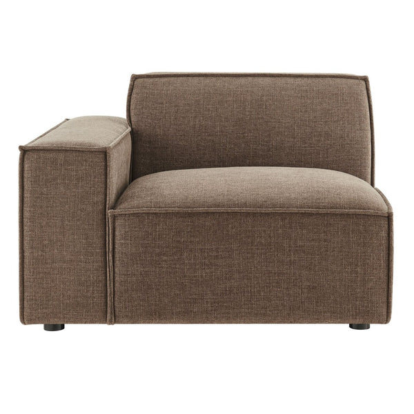 Modway Furniture Restore Modway Low Profile Modular Lounge Chair with Performance Fabric Piped Cushions Mocha EEI-7399-MOC