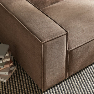 Modway Furniture Restore Modway Low Profile Modular Lounge Chair with Performance Fabric Piped Cushions Mocha EEI-7399-MOC