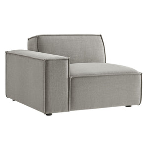 Modway Furniture Restore Modway Low Profile Modular Lounge Chair with Performance Fabric Piped Cushions Pewter EEI-7399-PEW