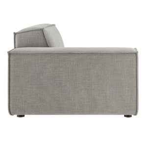 Modway Furniture Restore Modway Low Profile Modular Lounge Chair with Performance Fabric Piped Cushions Pewter EEI-7399-PEW