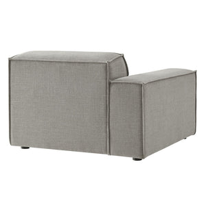 Modway Furniture Restore Modway Low Profile Modular Lounge Chair with Performance Fabric Piped Cushions Pewter EEI-7399-PEW