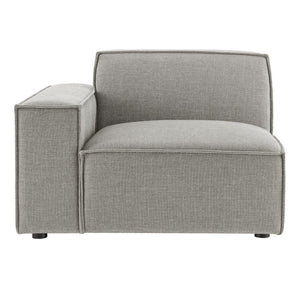 Modway Furniture Restore Modway Low Profile Modular Lounge Chair with Performance Fabric Piped Cushions Pewter EEI-7399-PEW