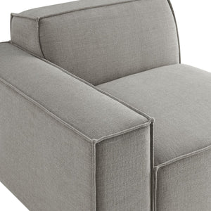 Modway Furniture Restore Modway Low Profile Modular Lounge Chair with Performance Fabric Piped Cushions Pewter EEI-7399-PEW