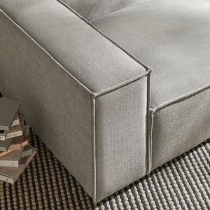 Modway Furniture Restore Modway Low Profile Modular Lounge Chair with Performance Fabric Piped Cushions Pewter EEI-7399-PEW