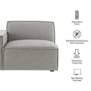 Modway Furniture Restore Modway Low Profile Modular Lounge Chair with Performance Fabric Piped Cushions Pewter EEI-7399-PEW