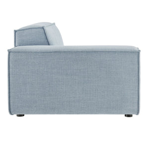 Modway Furniture Restore Modway Low Profile Modular Lounge Chair with Performance Fabric Piped Cushions Sky EEI-7399-SKY