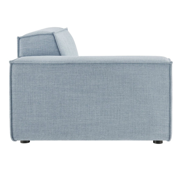 Modway Furniture Restore Modway Low Profile Modular Lounge Chair with Performance Fabric Piped Cushions Sky EEI-7399-SKY