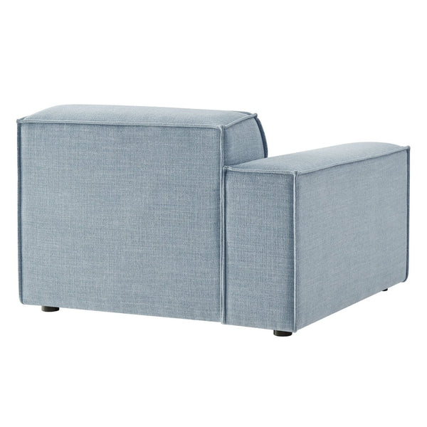 Modway Furniture Restore Modway Low Profile Modular Lounge Chair with Performance Fabric Piped Cushions Sky EEI-7399-SKY