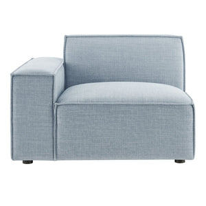 Modway Furniture Restore Modway Low Profile Modular Lounge Chair with Performance Fabric Piped Cushions Sky EEI-7399-SKY