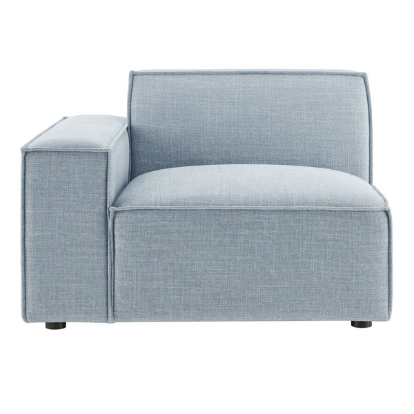 Modway Furniture Restore Modway Low Profile Modular Lounge Chair with Performance Fabric Piped Cushions Sky EEI-7399-SKY