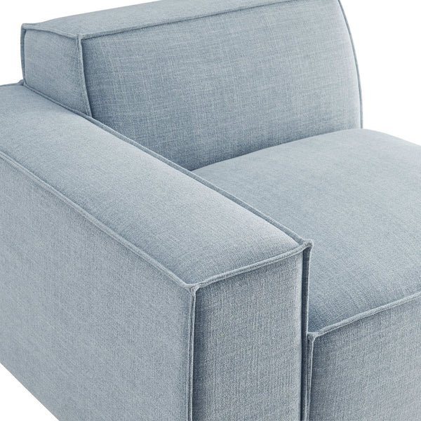 Modway Furniture Restore Modway Low Profile Modular Lounge Chair with Performance Fabric Piped Cushions Sky EEI-7399-SKY