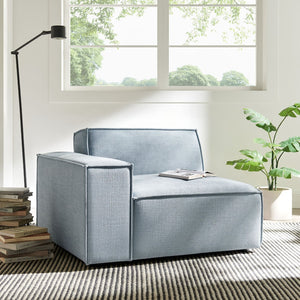 Modway Furniture Restore Modway Low Profile Modular Lounge Chair with Performance Fabric Piped Cushions Sky EEI-7399-SKY