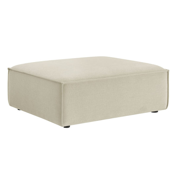 Modway Furniture Restore Modular Ottoman with Performance Fabric French Piping and Pocket Coil Support Ecru EEI-7401-ECR