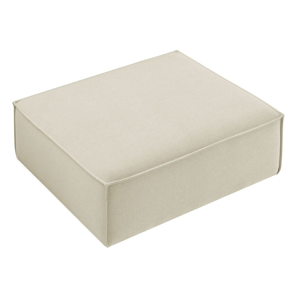 Modway Furniture Restore Modular Ottoman with Performance Fabric French Piping and Pocket Coil Support Ecru EEI-7401-ECR