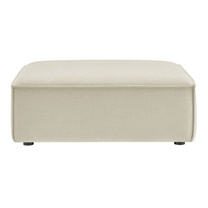 Modway Furniture Restore Modular Ottoman with Performance Fabric French Piping and Pocket Coil Support Ecru EEI-7401-ECR