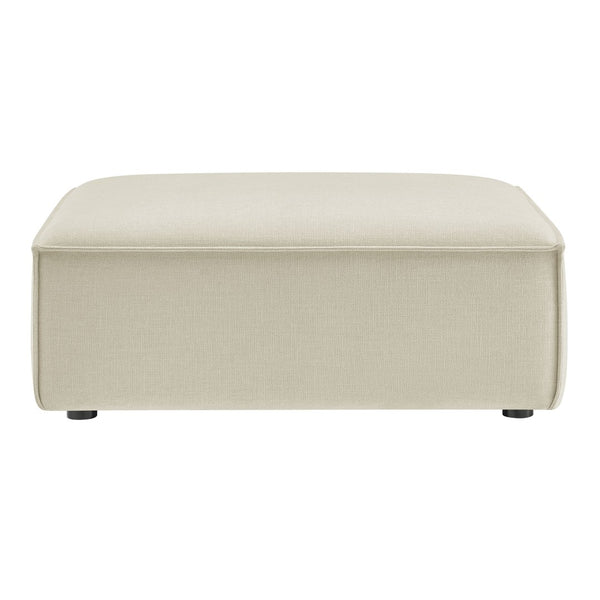 Modway Furniture Restore Modular Ottoman with Performance Fabric French Piping and Pocket Coil Support Ecru EEI-7401-ECR