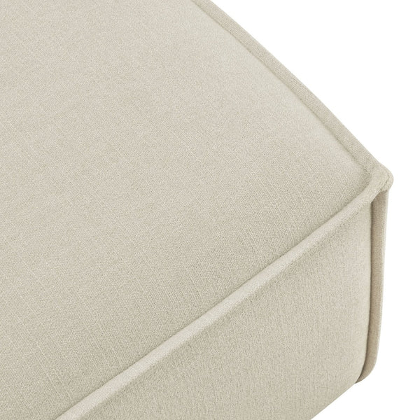 Modway Furniture Restore Modular Ottoman with Performance Fabric French Piping and Pocket Coil Support Ecru EEI-7401-ECR