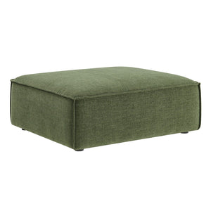 Modway Furniture Restore Modular Ottoman with Performance Fabric French Piping and Pocket Coil Support Foliage EEI-7401-FOL
