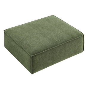 Modway Furniture Restore Modular Ottoman with Performance Fabric French Piping and Pocket Coil Support Foliage EEI-7401-FOL