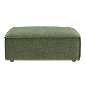 Modway Furniture Restore Modular Ottoman with Performance Fabric French Piping and Pocket Coil Support Foliage EEI-7401-FOL