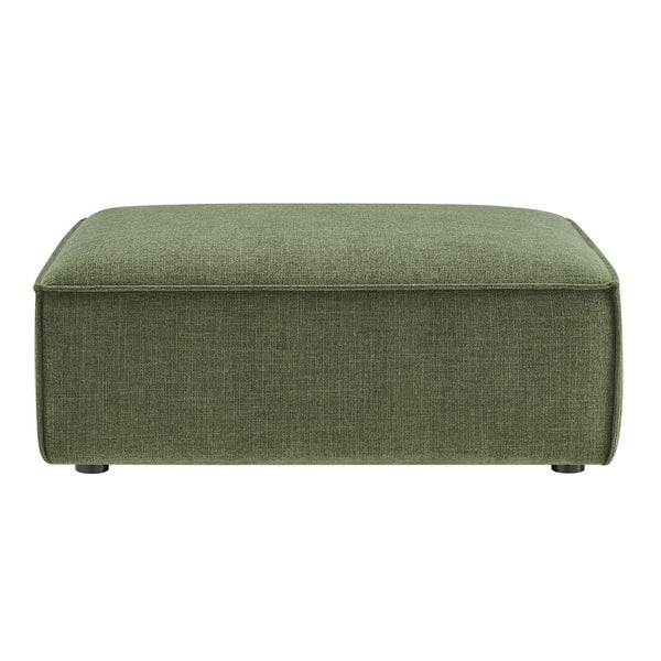 Modway Furniture Restore Modular Ottoman with Performance Fabric French Piping and Pocket Coil Support Foliage EEI-7401-FOL