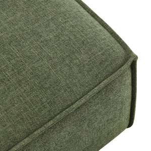 Modway Furniture Restore Modular Ottoman with Performance Fabric French Piping and Pocket Coil Support Foliage EEI-7401-FOL