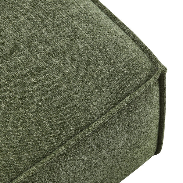 Modway Furniture Restore Modular Ottoman with Performance Fabric French Piping and Pocket Coil Support Foliage EEI-7401-FOL