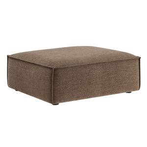 Modway Furniture Restore Modular Ottoman with Performance Fabric French Piping and Pocket Coil Support Mocha EEI-7401-MOC