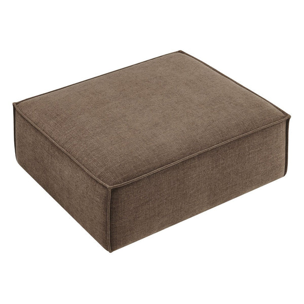 Modway Furniture Restore Modular Ottoman with Performance Fabric French Piping and Pocket Coil Support Mocha EEI-7401-MOC