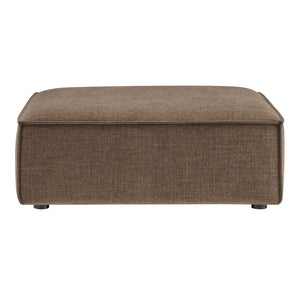 Modway Furniture Restore Modular Ottoman with Performance Fabric French Piping and Pocket Coil Support Mocha EEI-7401-MOC