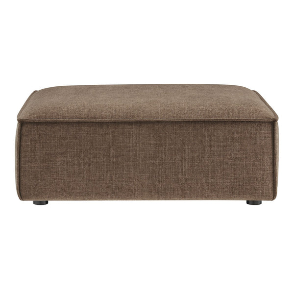 Modway Furniture Restore Modular Ottoman with Performance Fabric French Piping and Pocket Coil Support Mocha EEI-7401-MOC