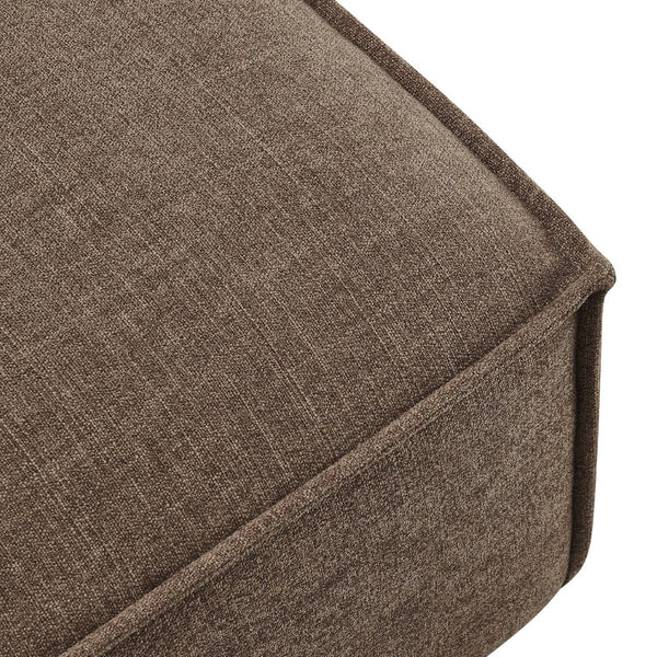 Modway Furniture Restore Modular Ottoman with Performance Fabric French Piping and Pocket Coil Support Mocha EEI-7401-MOC