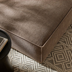 Modway Furniture Restore Modular Ottoman with Performance Fabric French Piping and Pocket Coil Support Mocha EEI-7401-MOC