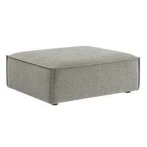 Modway Furniture Restore Modular Ottoman with Performance Fabric French Piping and Pocket Coil Support Pewter EEI-7401-PEW