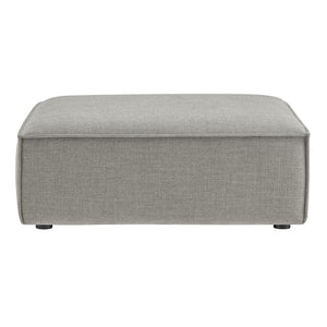 Modway Furniture Restore Modular Ottoman with Performance Fabric French Piping and Pocket Coil Support Pewter EEI-7401-PEW
