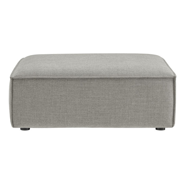 Modway Furniture Restore Modular Ottoman with Performance Fabric French Piping and Pocket Coil Support Pewter EEI-7401-PEW