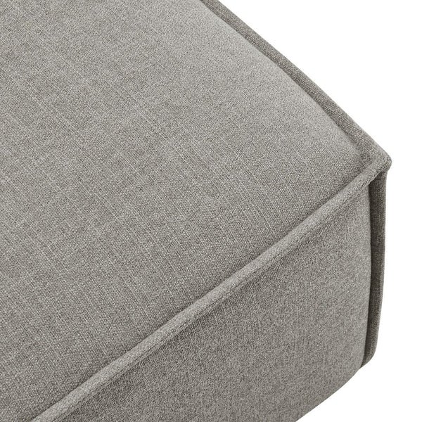 Modway Furniture Restore Modular Ottoman with Performance Fabric French Piping and Pocket Coil Support Pewter EEI-7401-PEW
