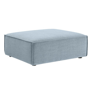 Modway Furniture Restore Modular Ottoman with Performance Fabric French Piping and Pocket Coil Support Sky EEI-7401-SKY