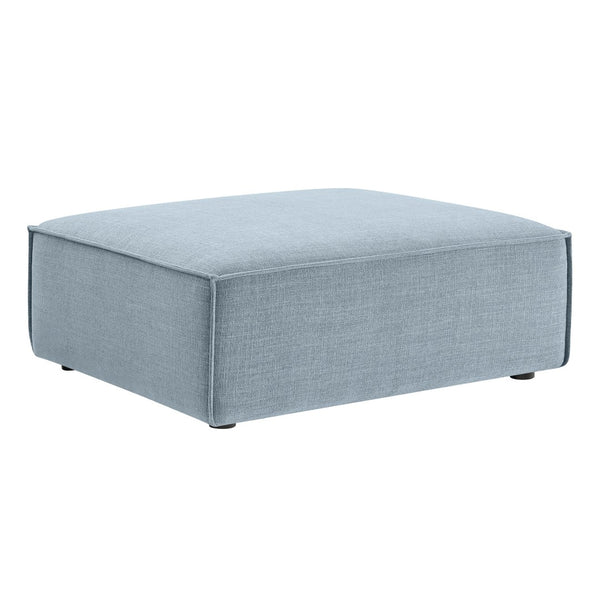 Modway Furniture Restore Modular Ottoman with Performance Fabric French Piping and Pocket Coil Support Sky EEI-7401-SKY