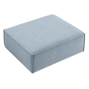 Modway Furniture Restore Modular Ottoman with Performance Fabric French Piping and Pocket Coil Support Sky EEI-7401-SKY