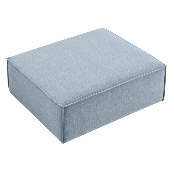Modway Furniture Restore Modular Ottoman with Performance Fabric French Piping and Pocket Coil Support Sky EEI-7401-SKY