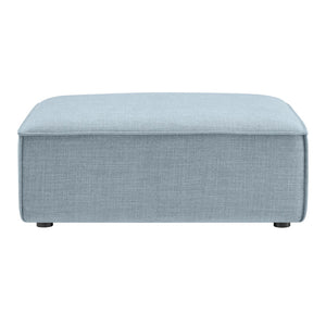 Modway Furniture Restore Modular Ottoman with Performance Fabric French Piping and Pocket Coil Support Sky EEI-7401-SKY