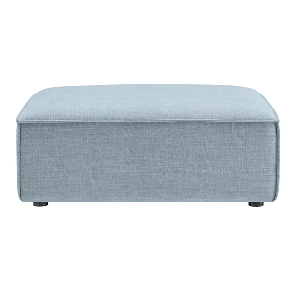 Modway Furniture Restore Modular Ottoman with Performance Fabric French Piping and Pocket Coil Support Sky EEI-7401-SKY