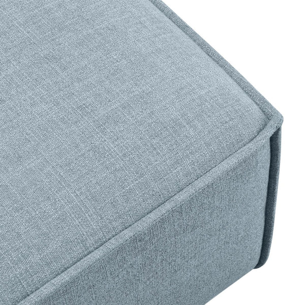 Modway Furniture Restore Modular Ottoman with Performance Fabric French Piping and Pocket Coil Support Sky EEI-7401-SKY