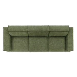 Modway Furniture Restore Modular Three Piece Sectional Sofa with Stain Resistant Fabric and Piped Cushions Foliage EEI-7407-FOL