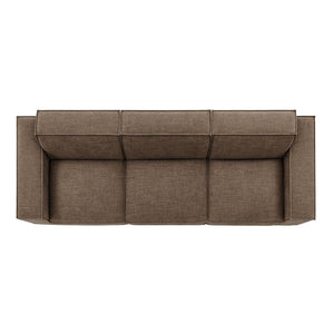 Modway Furniture Restore Modular Three Piece Sectional Sofa with Stain Resistant Fabric and Piped Cushions Mocha EEI-7407-MOC