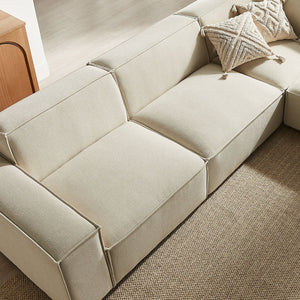 Modway Furniture Restore Modular Five Piece L Shaped Sectional with Stain Resistant Performance Fabric Ecru EEI-7411-ECR