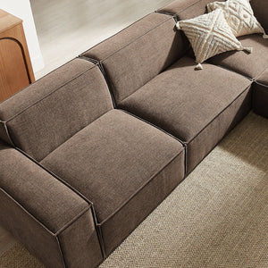 Modway Furniture Restore Modular Five Piece L Shaped Sectional with Stain Resistant Performance Fabric Mocha EEI-7411-MOC