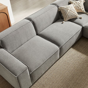 Modway Furniture Restore Modular Five Piece L Shaped Sectional with Stain Resistant Performance Fabric Pewter EEI-7411-PEW