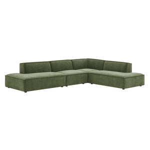 Modway Furniture Restore Modway Modular Corner Sectional with Stain Resistant Fabric and Pocket Coil Seating Foliage EEI-7413-FOL